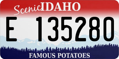 ID license plate E135280