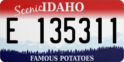 ID license plate E135311