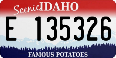 ID license plate E135326