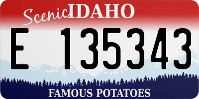 ID license plate E135343