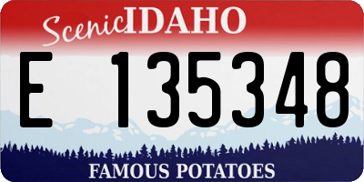 ID license plate E135348