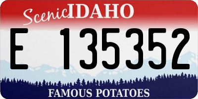 ID license plate E135352