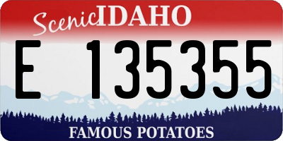 ID license plate E135355