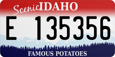 ID license plate E135356