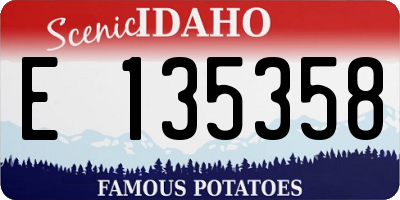 ID license plate E135358