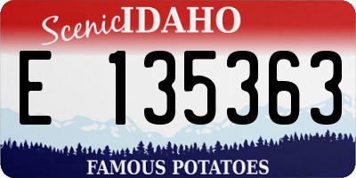 ID license plate E135363