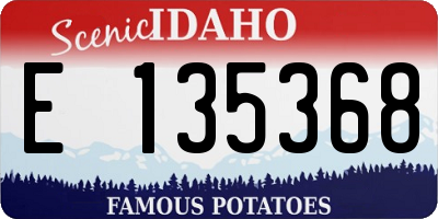 ID license plate E135368