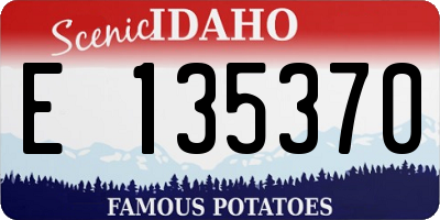 ID license plate E135370