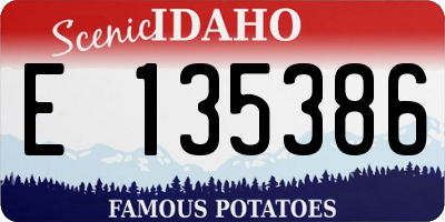 ID license plate E135386