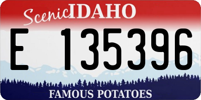 ID license plate E135396