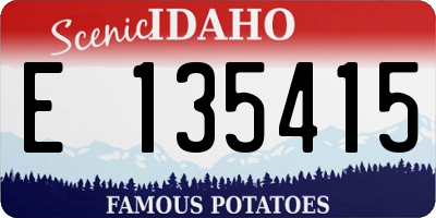 ID license plate E135415