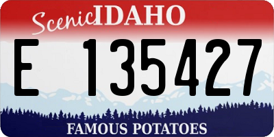 ID license plate E135427