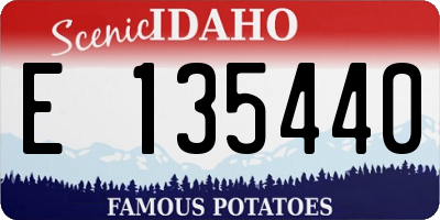 ID license plate E135440