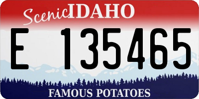 ID license plate E135465