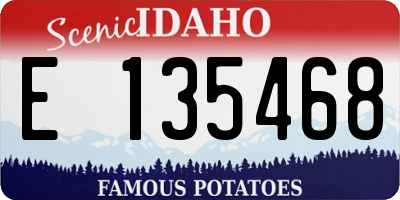 ID license plate E135468