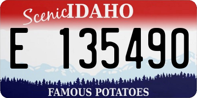 ID license plate E135490