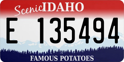 ID license plate E135494