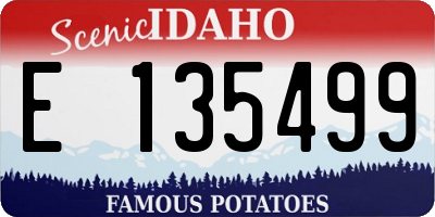 ID license plate E135499