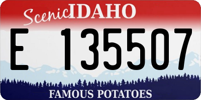 ID license plate E135507