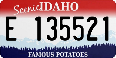 ID license plate E135521