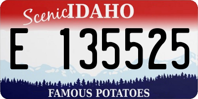 ID license plate E135525