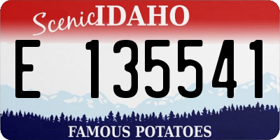 ID license plate E135541