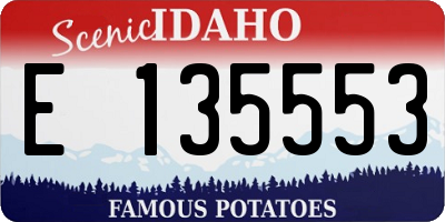 ID license plate E135553