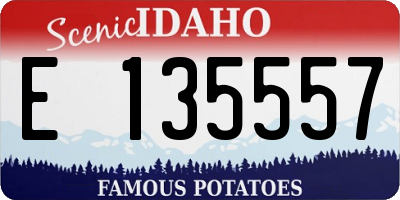 ID license plate E135557