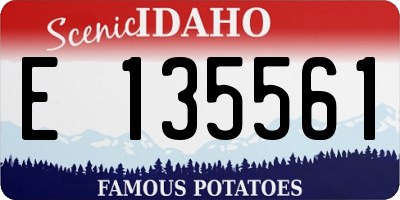 ID license plate E135561
