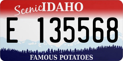 ID license plate E135568