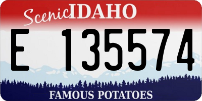 ID license plate E135574