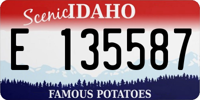 ID license plate E135587