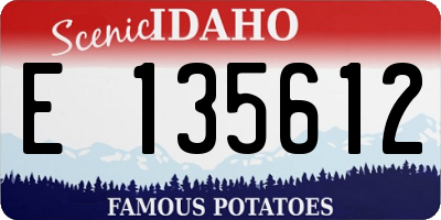 ID license plate E135612