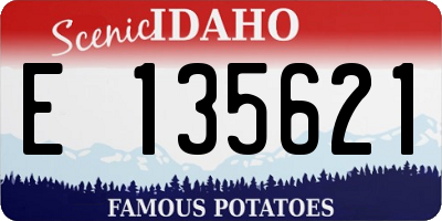 ID license plate E135621