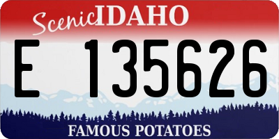 ID license plate E135626