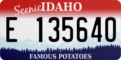ID license plate E135640