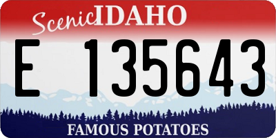 ID license plate E135643
