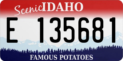ID license plate E135681