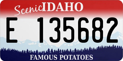 ID license plate E135682