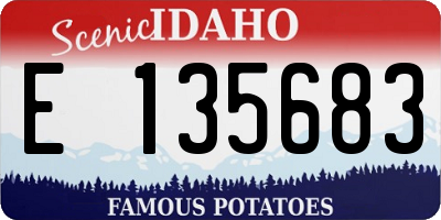 ID license plate E135683