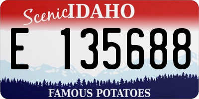 ID license plate E135688