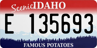 ID license plate E135693