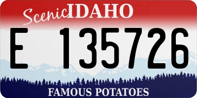 ID license plate E135726