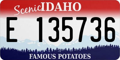 ID license plate E135736