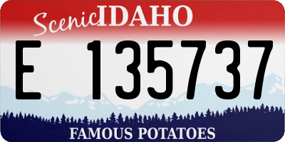 ID license plate E135737