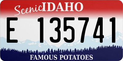 ID license plate E135741