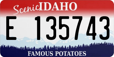 ID license plate E135743