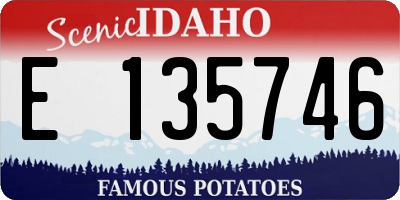ID license plate E135746