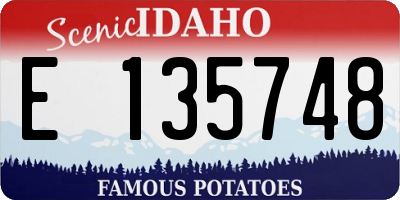 ID license plate E135748