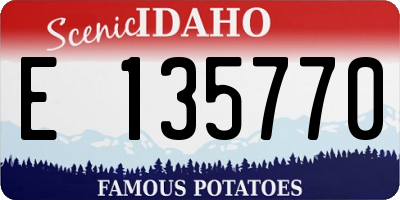 ID license plate E135770
